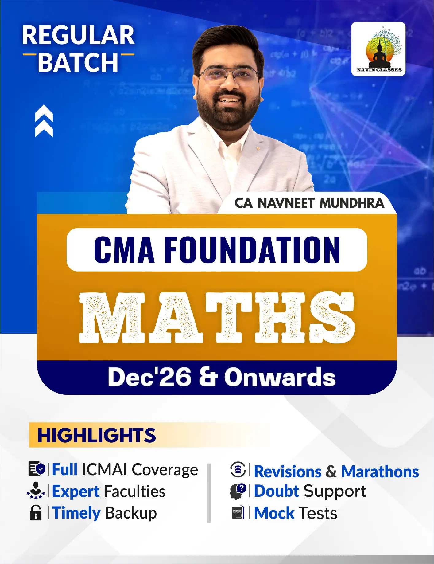 CMA Foundation Business Mathematics & Statistics- Regular Batch - Image 1