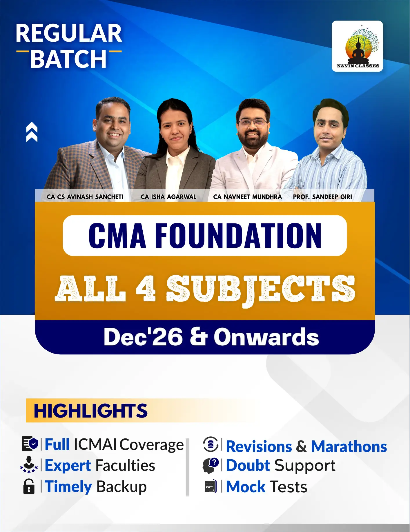 CMA Foundation All 4 Subjects - Regular Batch - Image 1