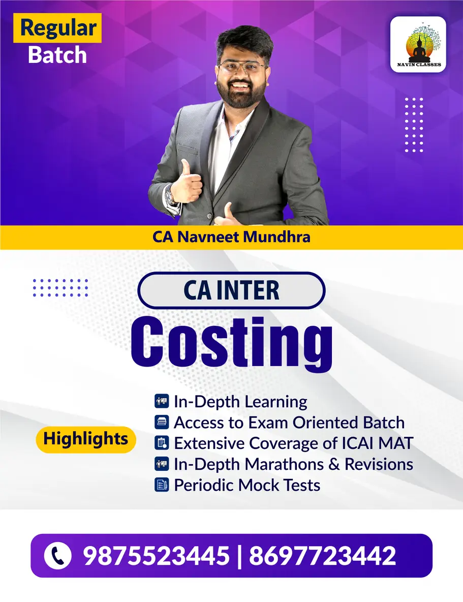 CA Inter Costing - Regular Batch - Image 1
