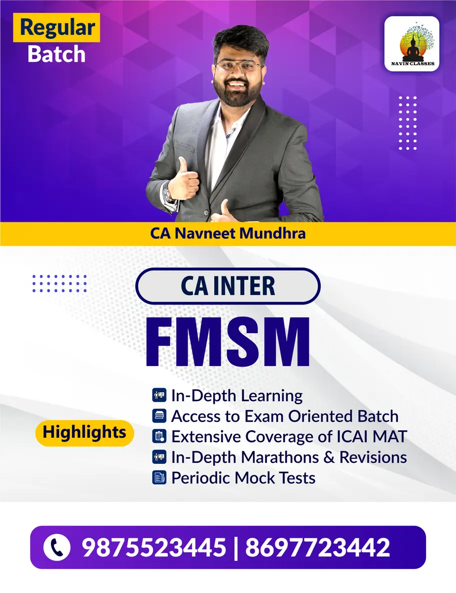 CA Inter FM & SM - Regular Batch - Image 1