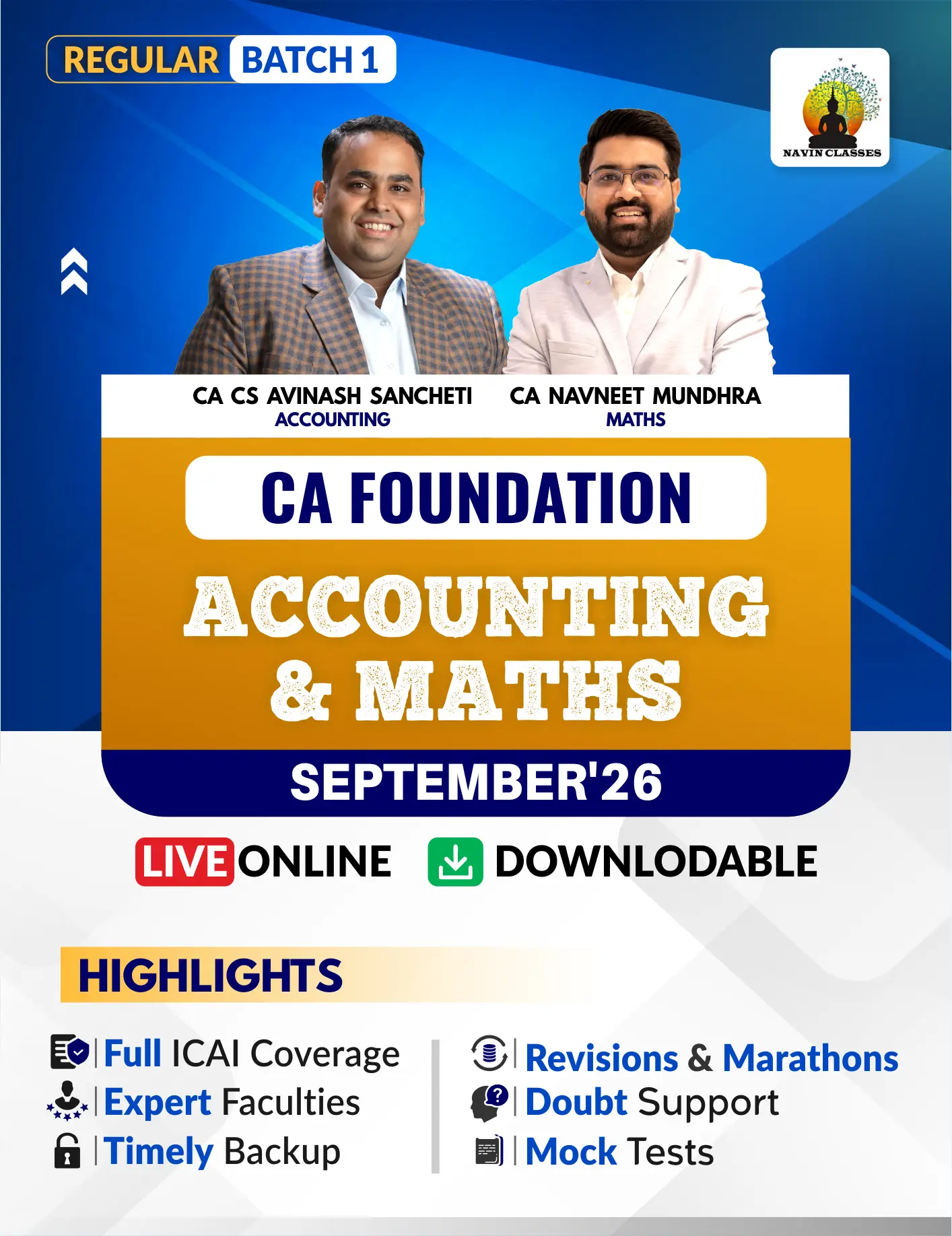 CA Foundation Accounting & Mathematics - Regular Course (Batch 01) - Image 1