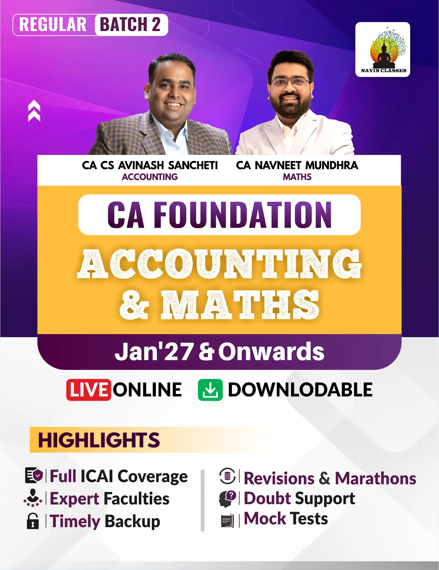 CA Foundation Accounting & Maths - Regular Course (Batch 02) - Image 1