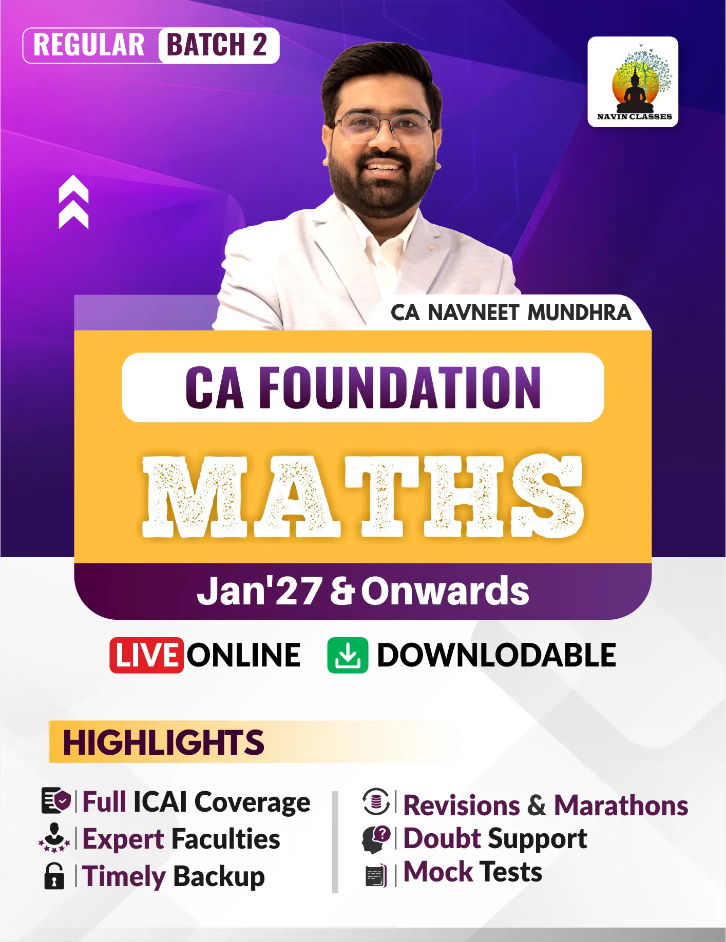 CA Foundation Mathematics - Regular Course (Batch 02) - Image 1