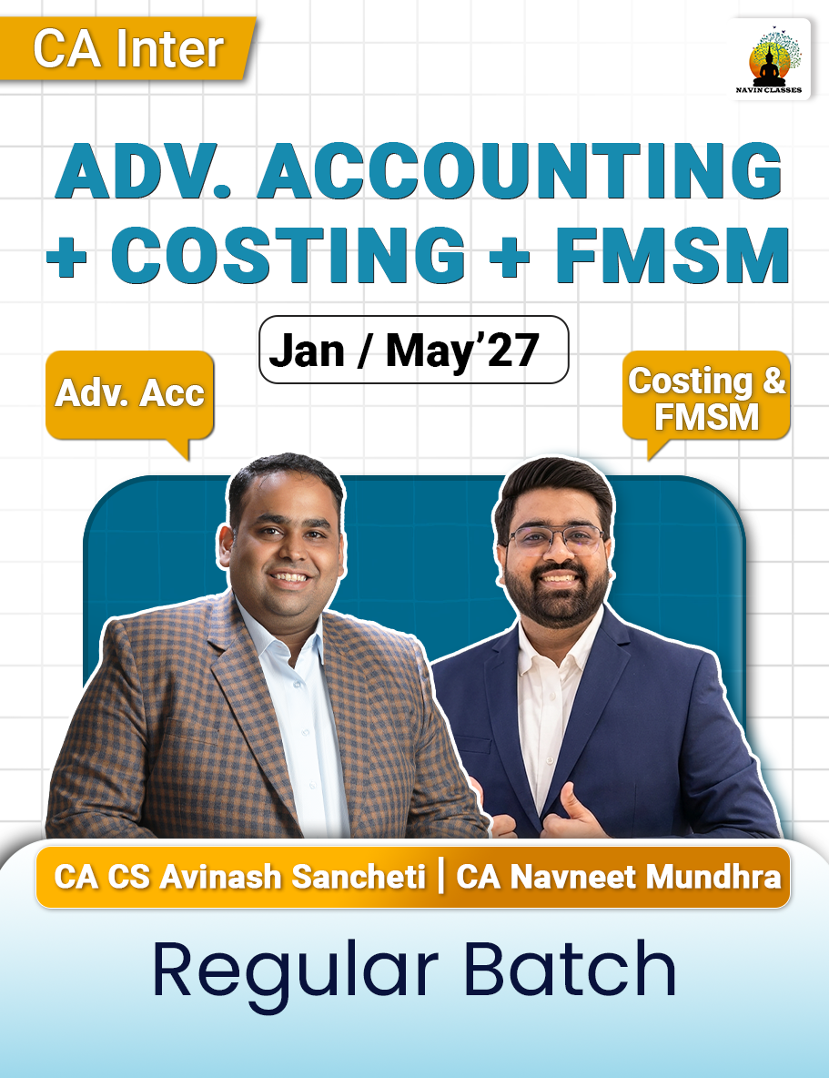 CA Inter new website combo product adv.acc, costing, FMSM CA Inter Advanced Accounting + Costing + FMSM - Jan | May'27 Batch - Image 1