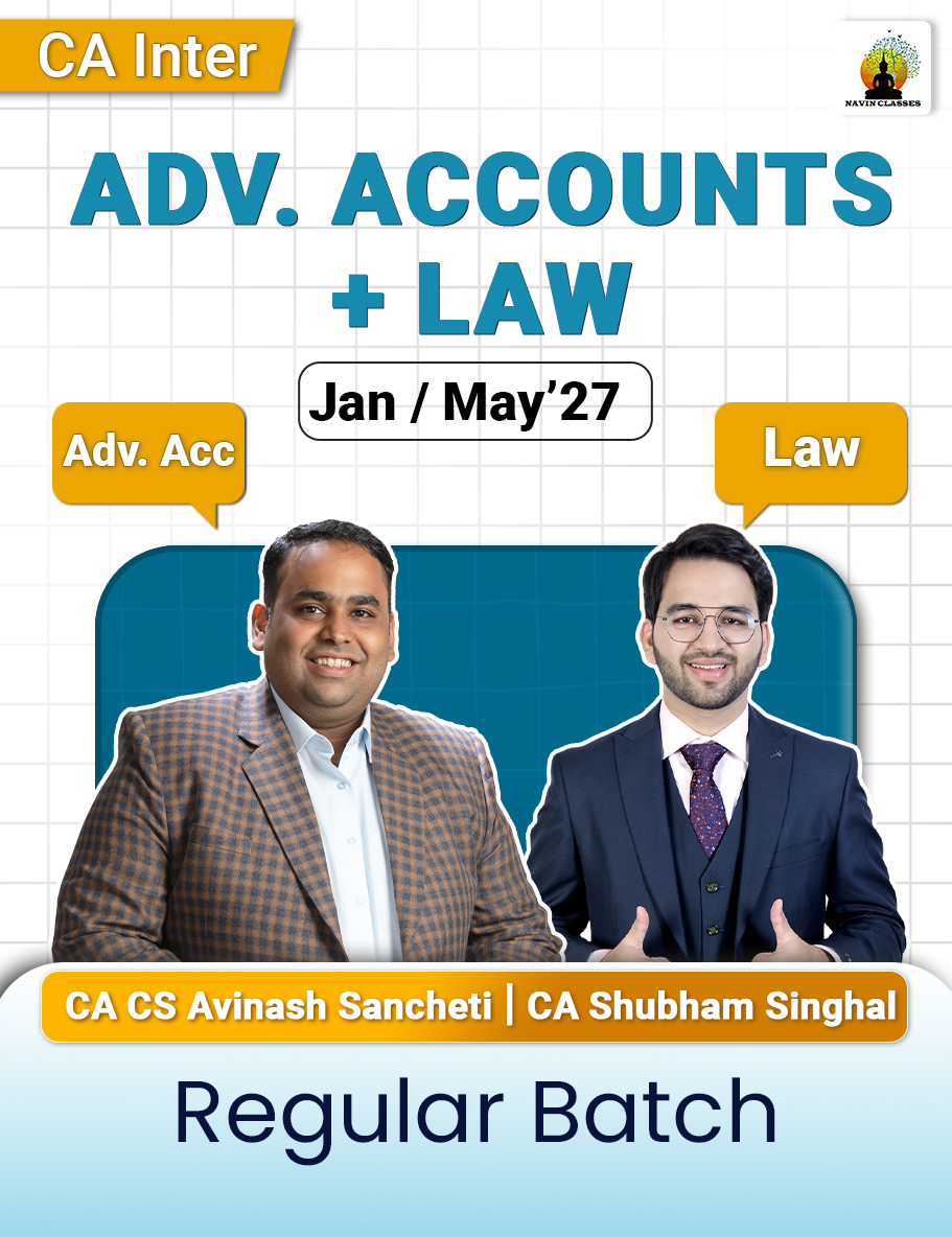 CA Inter new website combo product adv.acc, law CA Inter Advanced Accounting + Law - Jan | May'27 Batch - Image 1