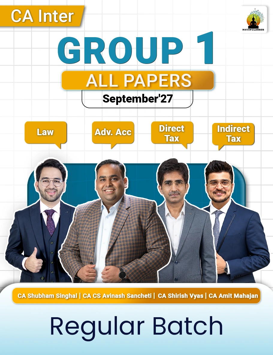 CA Inter Group 1 Papers (S.S., S.V., A.M.) - Sep'27 Batch - Image 1